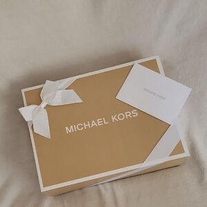 Michael Kors Gold Box with White Ribbon+ Empty Envelope